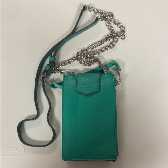 Aimee Kestenberg Handbags - Aimee Kestenberg Turquoise/Teal cellphone crossbody Bag with Silver Accents NWOT